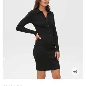 Michael Stars Ribbed Cotton Skirt